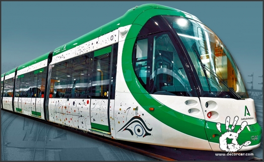 Rotulación integral del tranvía Málaga